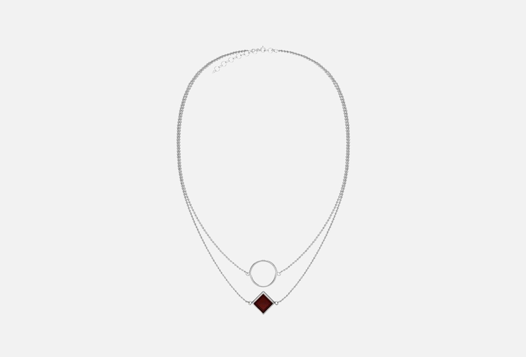 Колье серебряное SUN STONE Silver necklace with amber 1 шт