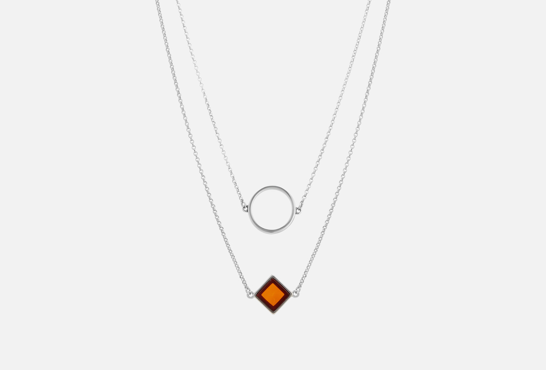 

Колье серебряное SUN STONE, Silver necklace with amber 1 шт