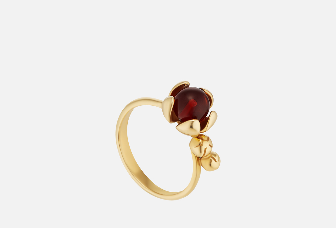 Silver ring with amber 16 мл