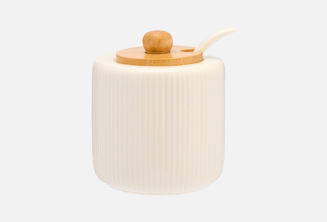 Изображение товара Сахарница с ложкой Nouvelle Home Naturel, 8*8*9см