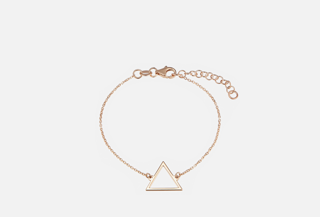 Изображение товара Серебряный браслет Geometria T с позолотой для женщин 16+3 см