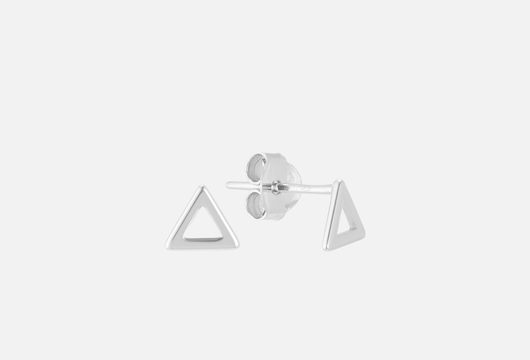 Изображение товара Серебряные серьги гвоздики Matryoshka GEOMETRY из серебра 925 пробы, родирование