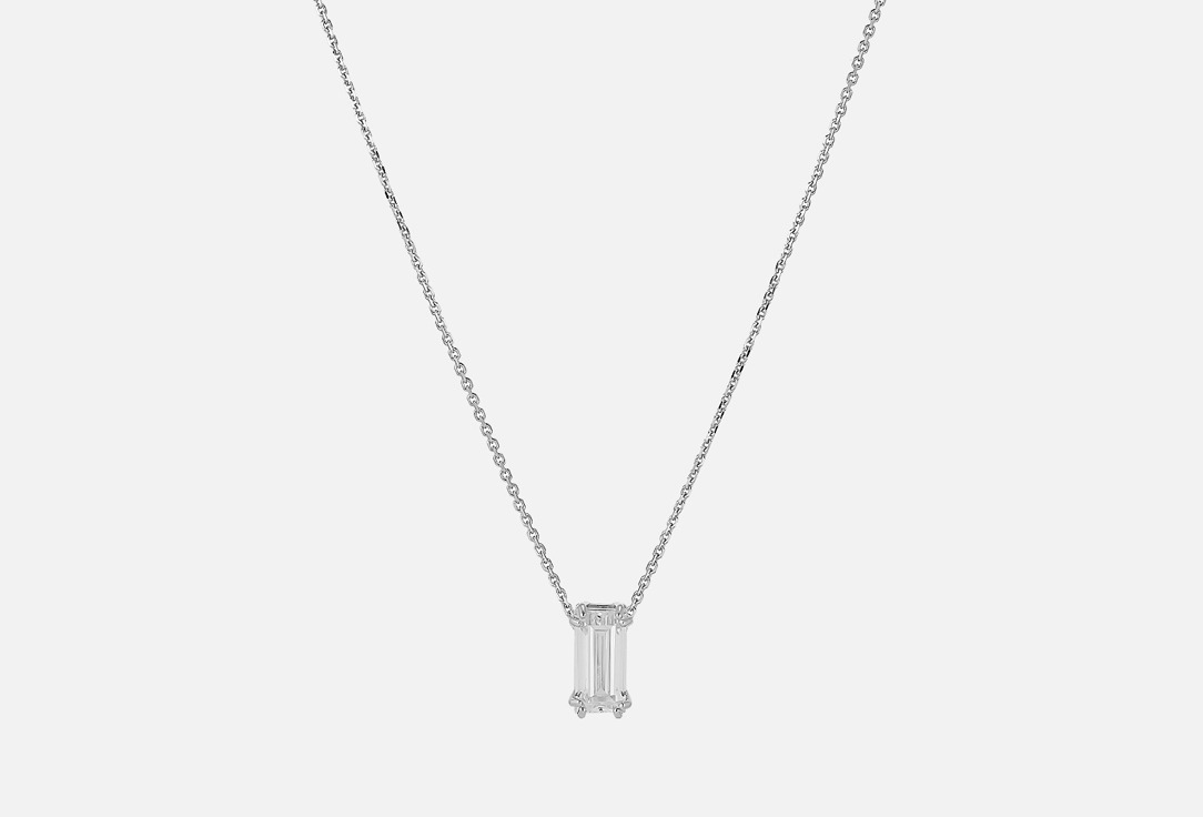 Изображение товара Серебряное колье the Si Льдинка с фианитом 925 пробы регулируемое
