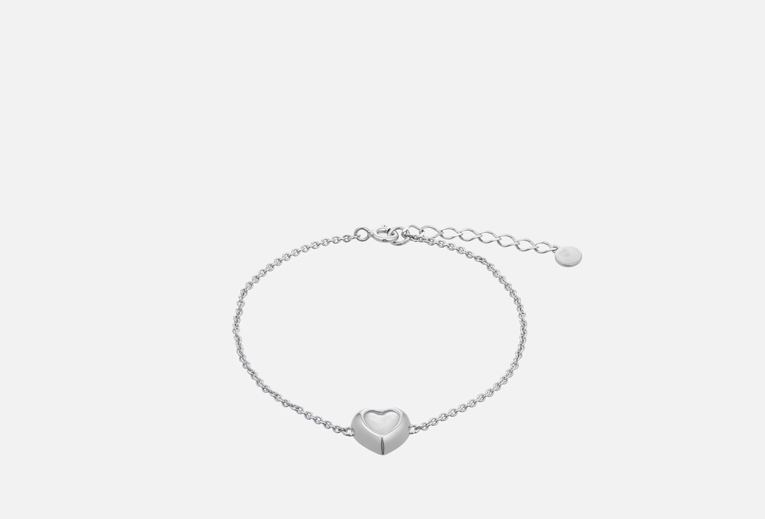 Изображение товара Браслет Серебряный the Si Сердце с перламутром