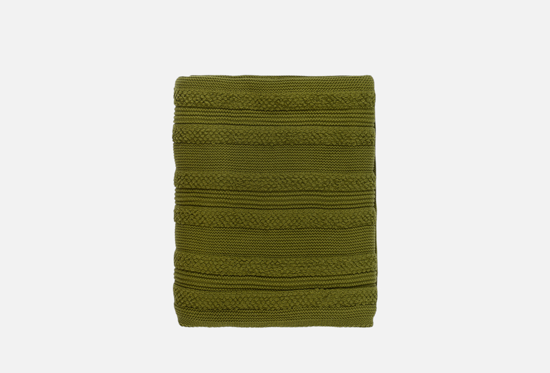 

Плед TKANO, Зеленый, Essential, оливковый, 130х170 см 1 шт