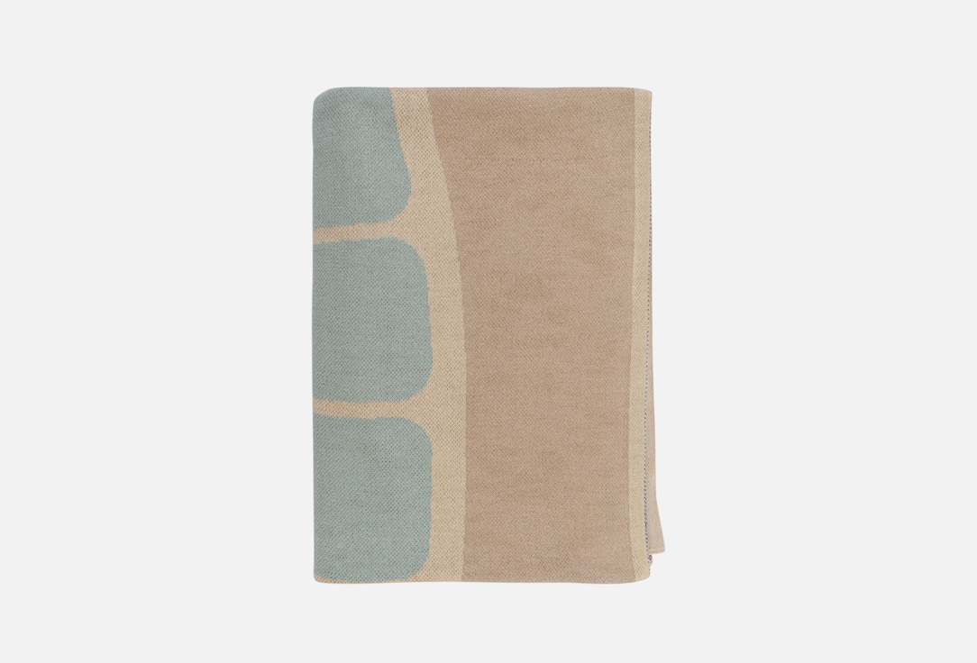 Изображение товара Плед из 100% хлопка Tkano Tea plantation Terra 130х180 см уютный и оригинальный