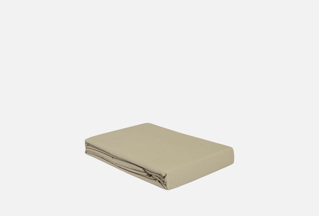 Изображение товара Простыня на резинке Tkano Essential, бежево-серый, 180х200