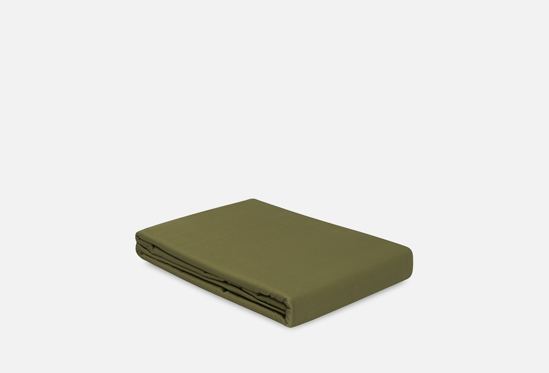 Изображение товара Простыня на резинке Tkano Meditation, olive, 160х200