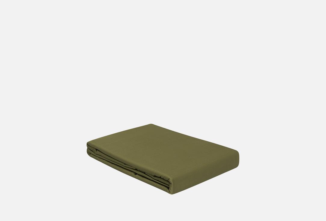 Изображение товара Простыня на резинке Tkano Meditation, olive, 160х200