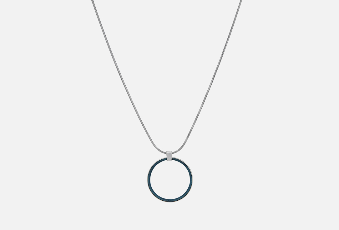 Изображение товара Подвеска серебряная LETObj CIRCLE with chain, blue