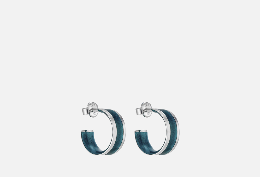 

Серьги серебряные LETOBJ, CIRCLE blue 2 шт