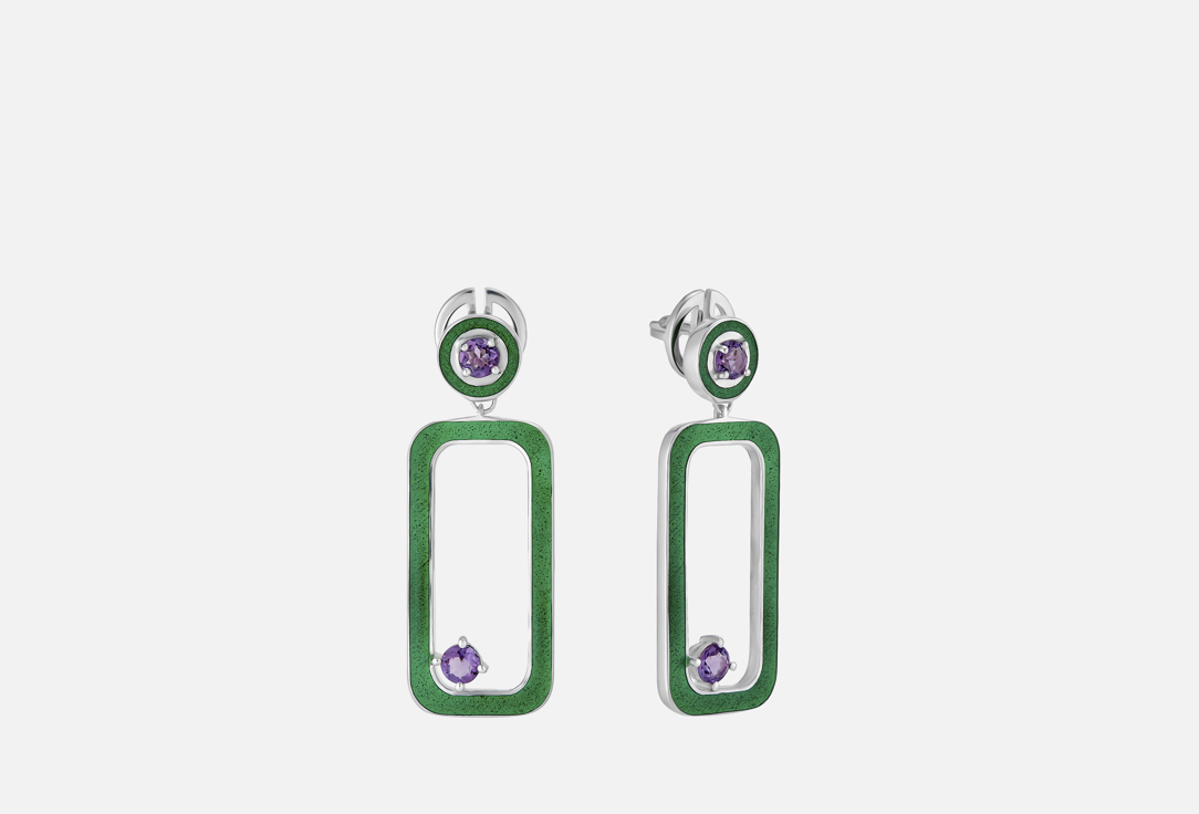 

Серьги серебряные LETOBJ, OVAL 2 шт