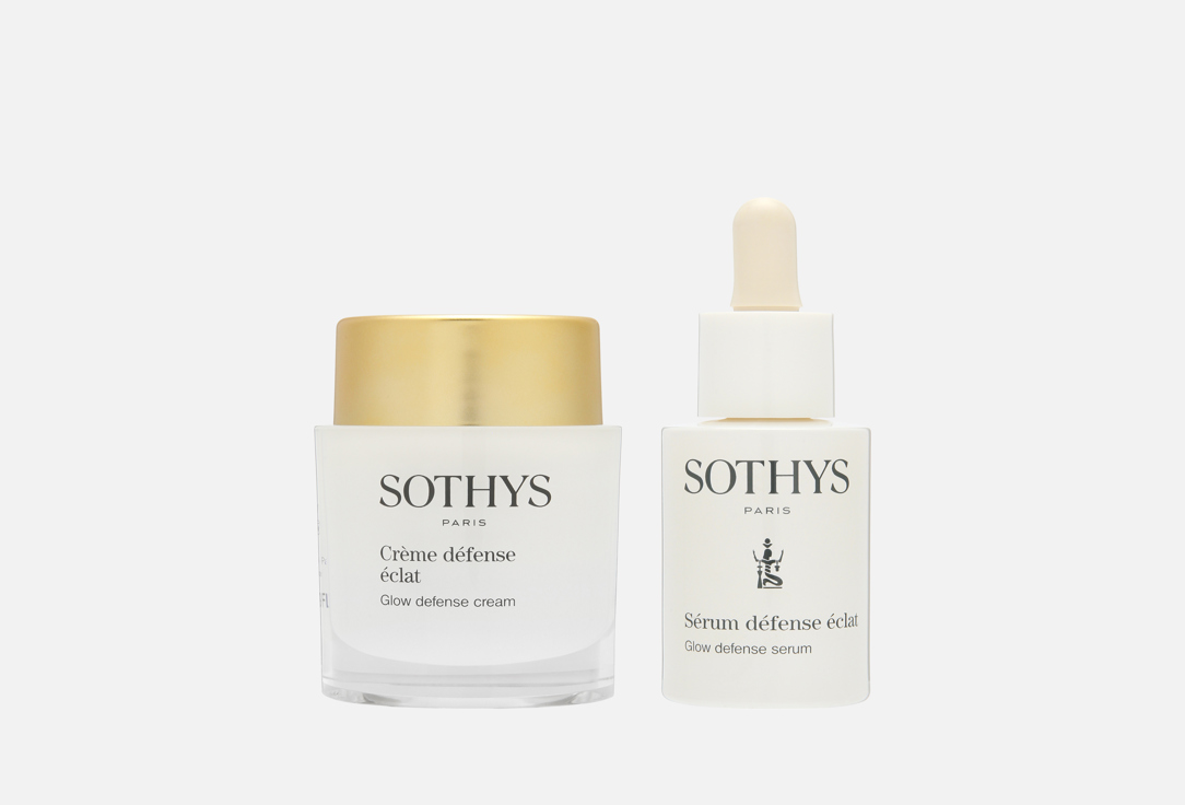 Изображение товара Набор для ухода за кожей лица Sothys Glow Defense сыворотка и крем для всех типов кожи