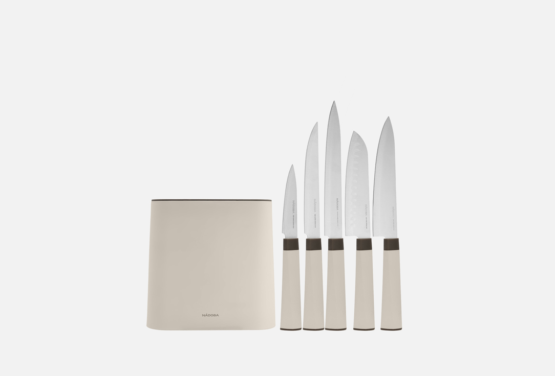 Изображение товара Набор кухонных ножей NADOBA IVORY