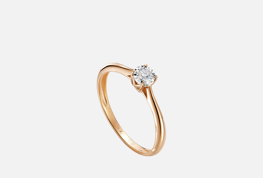 Изображение товара Золотое кольцо Vesna Jewelry с бриллиантом 585 пробы для женщин
