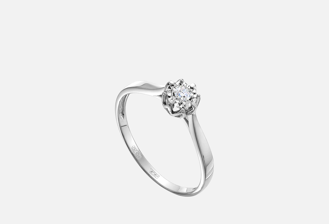 Изображение товара Белое золото с бриллиантом кольцо для женщин Vesna Jewelry 585 пробы