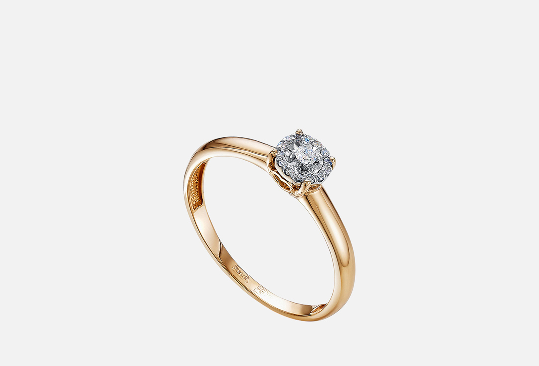 Изображение товара Золотое кольцо Vesna Jewelry с бриллиантами 585 пробы для женщин