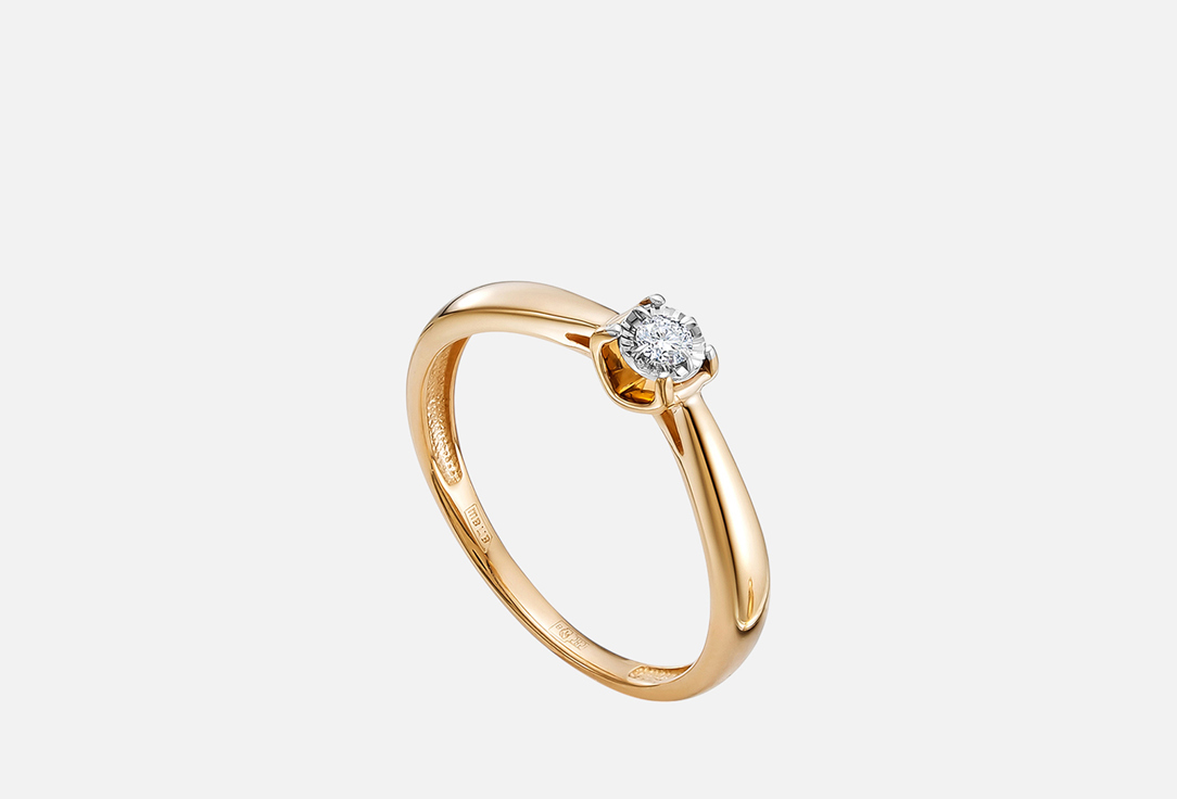Изображение товара Золотое кольцо Vesna Jewelry с бриллиантом для женщин, 585 пробы