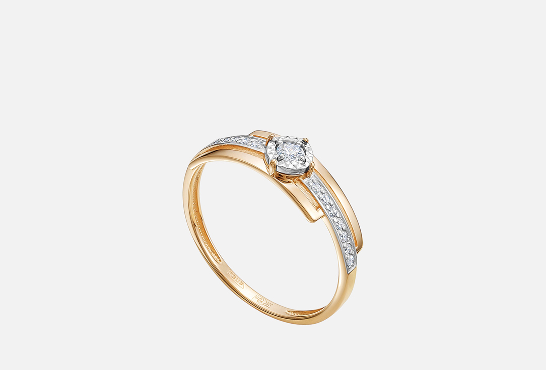 Изображение товара Кольцо из красного золота с бриллиантами 585 пробы Vesna Jewelry