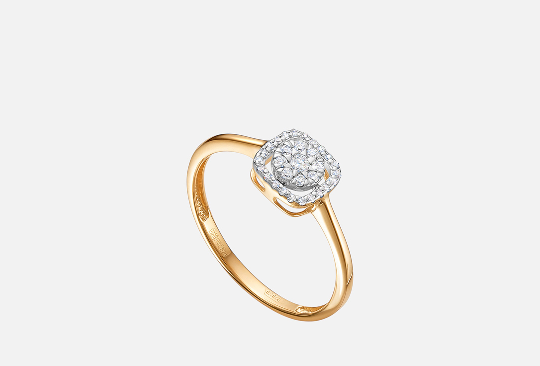 Изображение товара Кольцо из красного золота с бриллиантами 585 пробы Vesna Jewelry для женщин