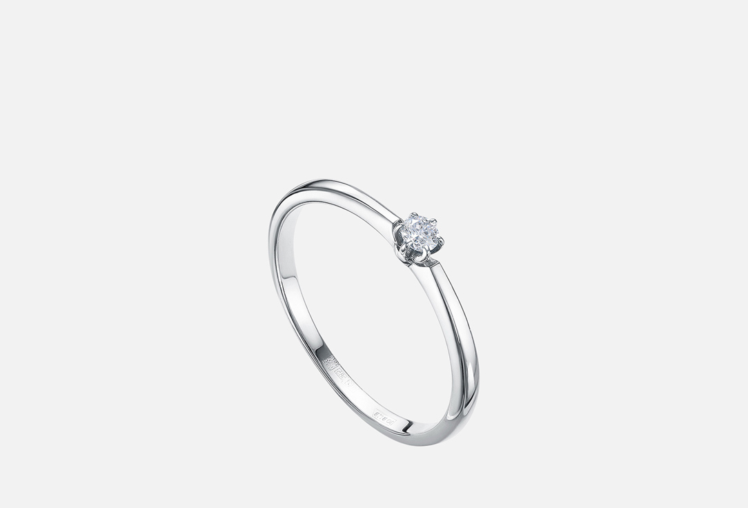 Изображение товара Золотое кольцо с бриллиантом Vesna Jewelry 585 пробы для женщин