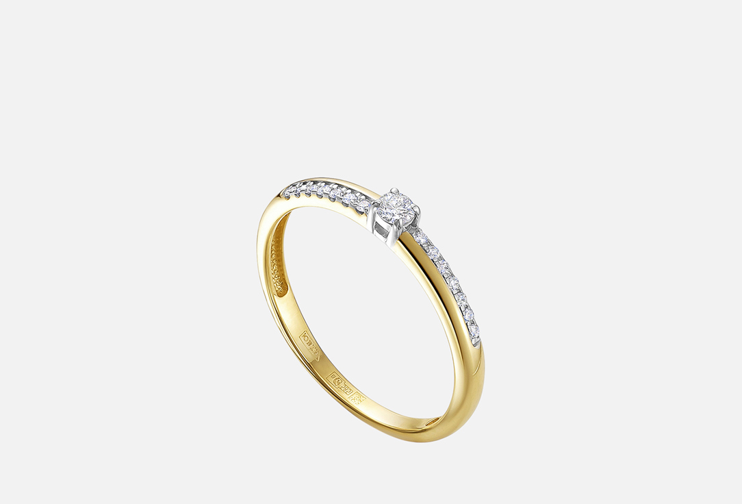 Изображение товара Золотое кольцо Vesna Jewelry с бриллиантом 585 пробы для женщин