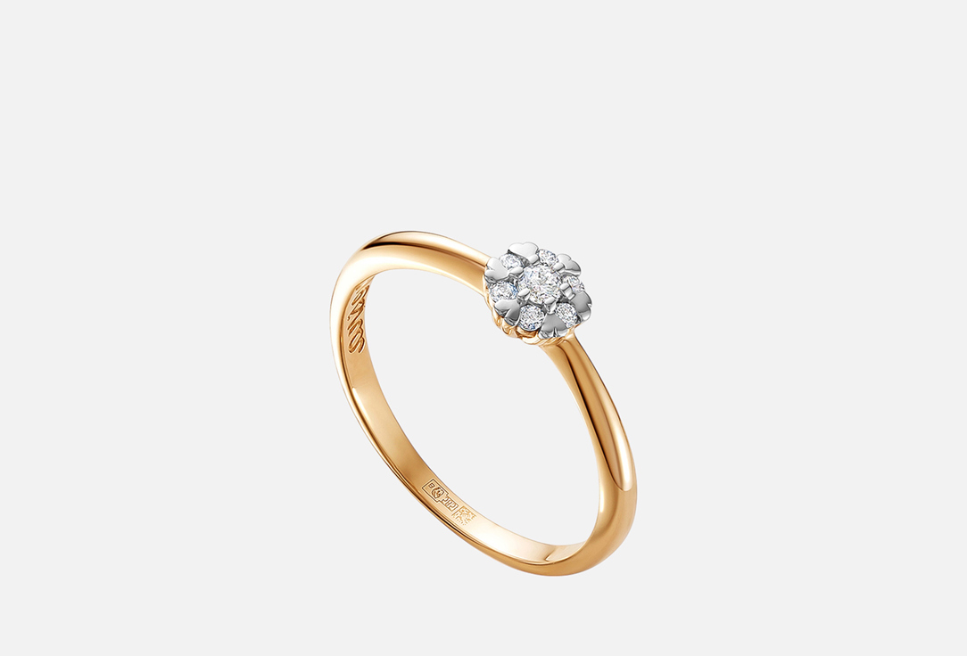 Изображение товара Золотое кольцо с бриллиантами Vesna Jewelry 585 пробы для женщин