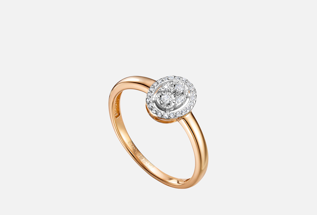 Изображение товара Золотое кольцо Vesna Jewelry с бриллиантами 585 пробы для женщин