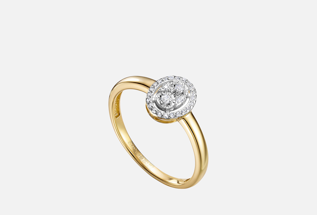 Изображение товара Кольцо из желтого золота с бриллиантами 585 пробы Vesna Jewelry