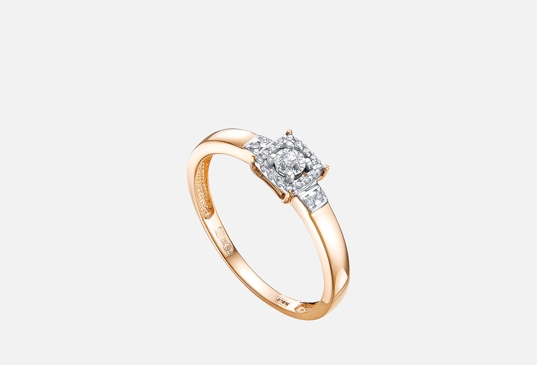 Изображение товара Золотое кольцо с бриллиантами Vesna Jewelry 585 пробы для женщин