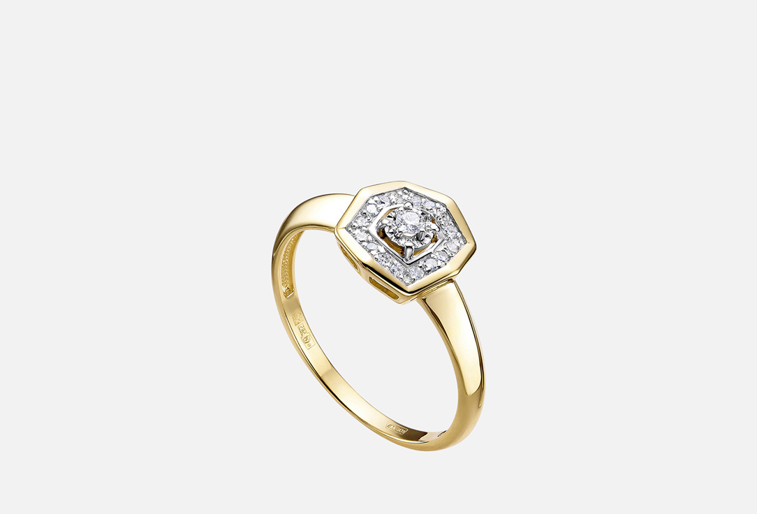 Изображение товара Золотое кольцо Vesna Jewelry с бриллиантами 585 пробы для женщин