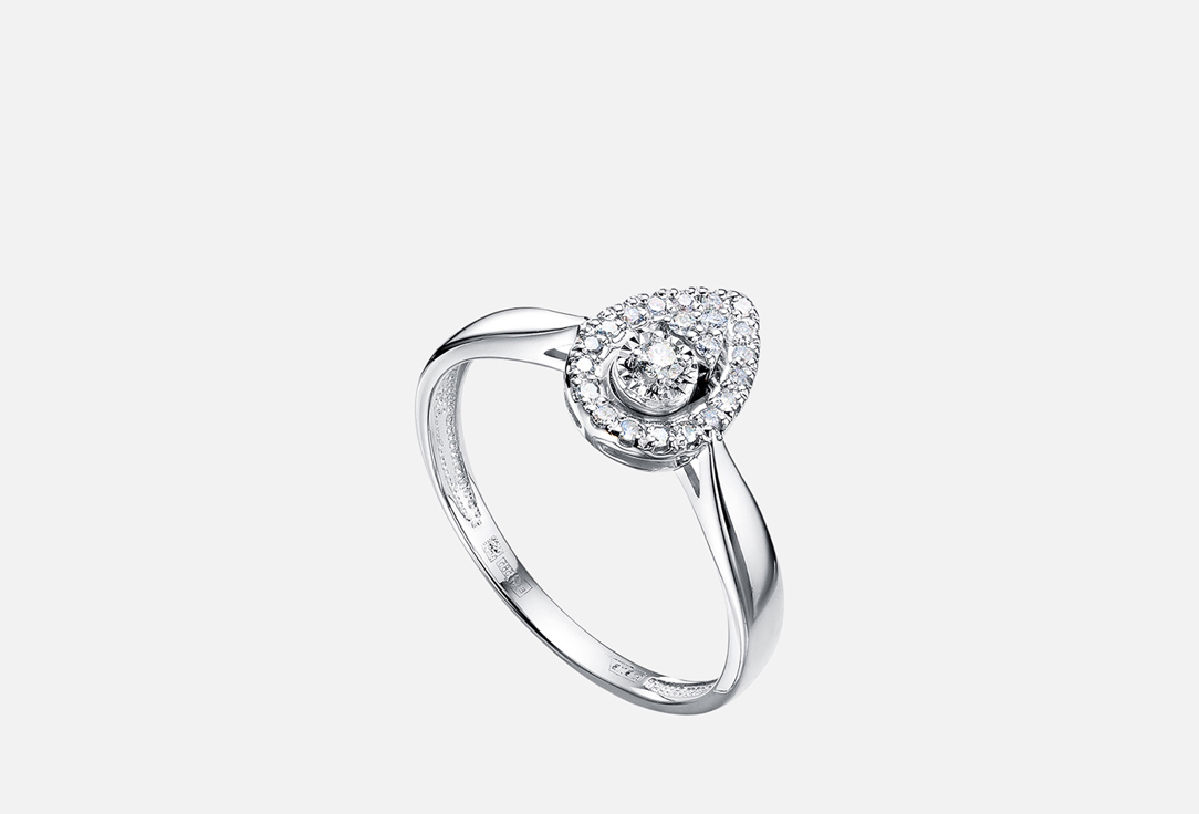 Изображение товара Золотое кольцо Vesna Jewelry с бриллиантами из белого золота 585 пробы