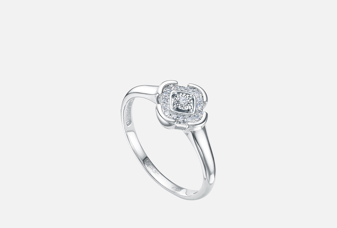 Изображение товара Кольцо из белого золота с бриллиантами 585 пробы Vesna Jewelry