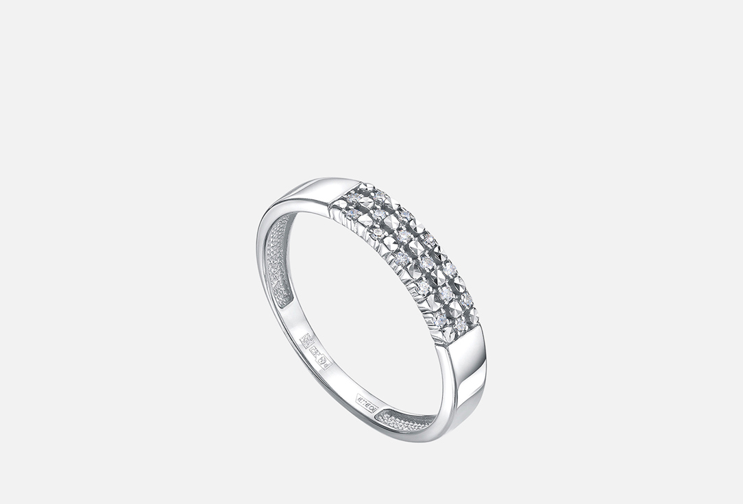 Изображение товара Изящное белое золото кольцо с бриллиантами 16 вставок 585 пробы Vesna Jewelry