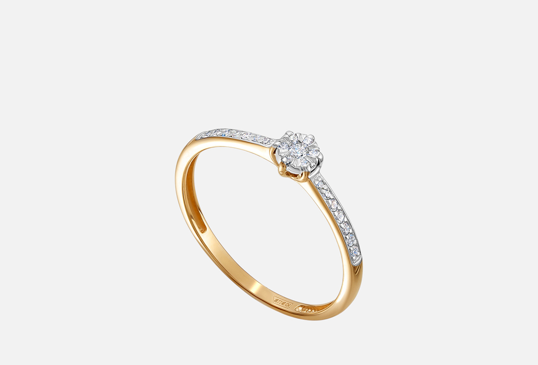 Изображение товара Золотое кольцо Vesna Jewelry с бриллиантами 585 пробы для женщин