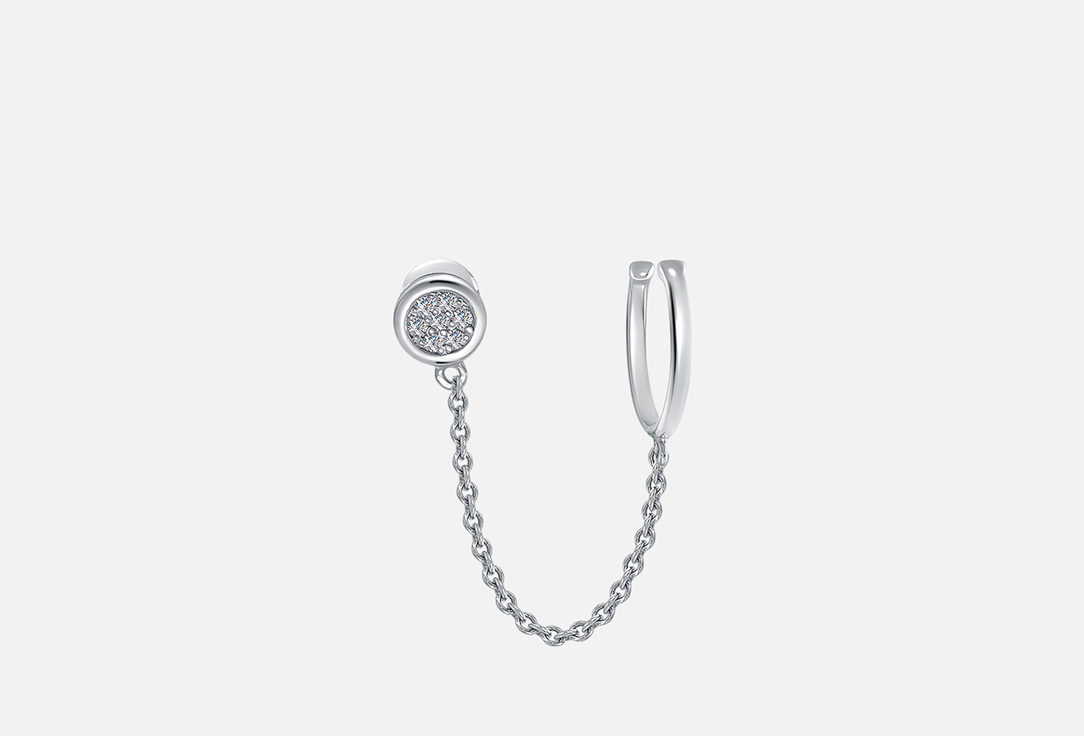 Изображение товара Моносерьга из белого золота с бриллиантом 585 пробы для женщин