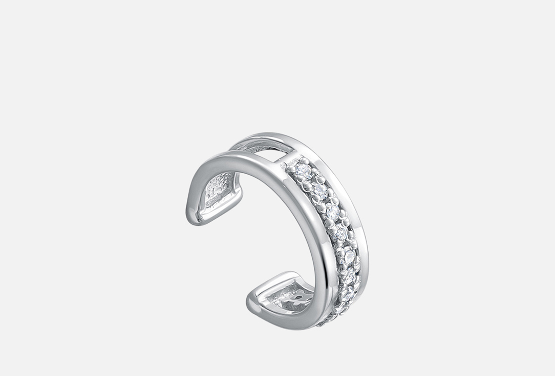 Изображение товара Кафф из белого золота 585 пробы с бриллиантами для женщин