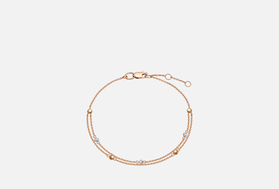 Изображение товара Браслет из красного золота с бриллиантами 585 пробы Vesna Jewelry