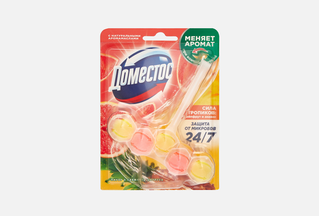 Изображение товара Туалетный блок для унитаза Доместос Сила тропиков