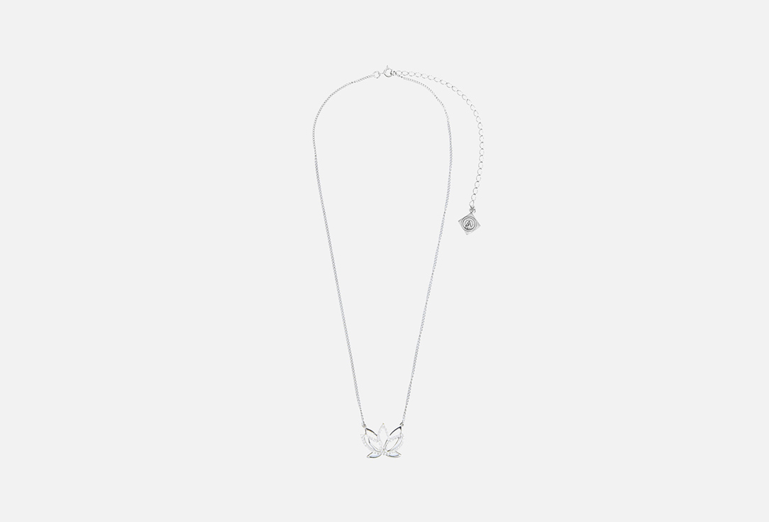Колье Серебряное AURA JEWELRY Лотос с цирконами 1 шт