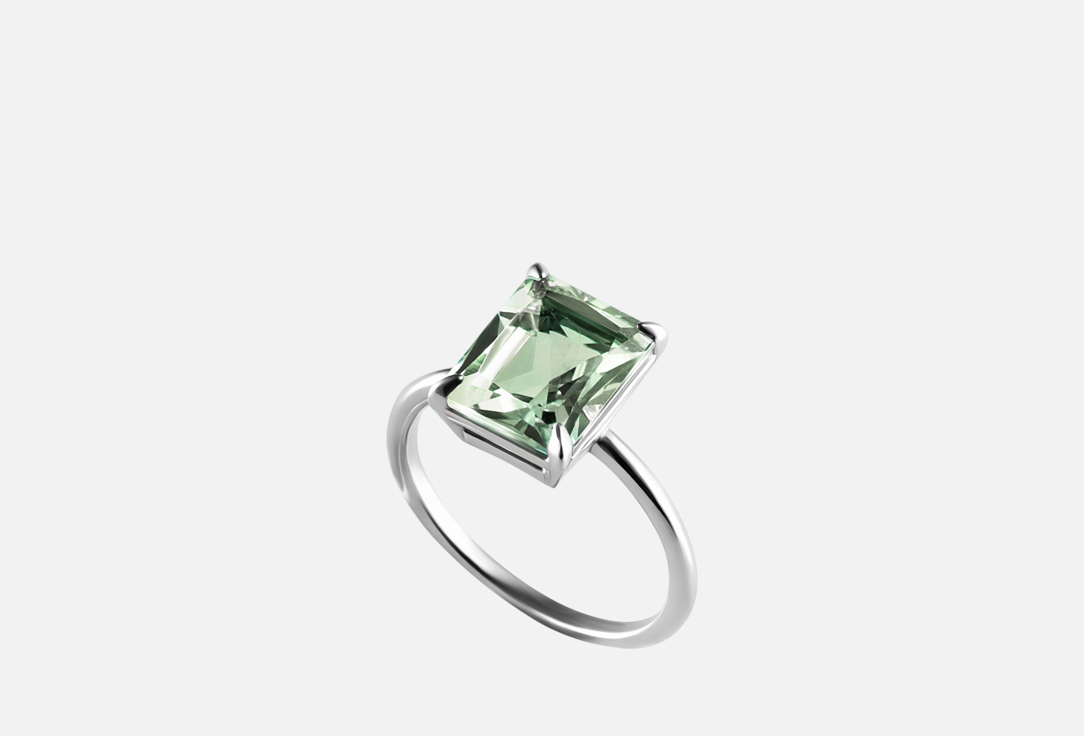 Кольцо серебряное THE REASON Perfect with green amethyst 17,5 мл
