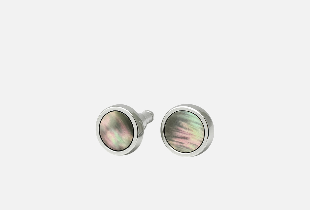 Изображение товара Серебряные серьги The Reason Black Mother-of-pearl Disc из натурального перламутра