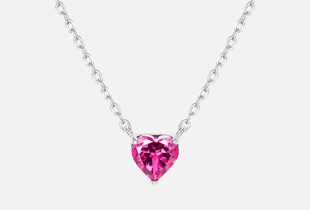 Изображение товара Колье серебряное The Reason Elite Pink topaz Heart с розовым топазом для женщин