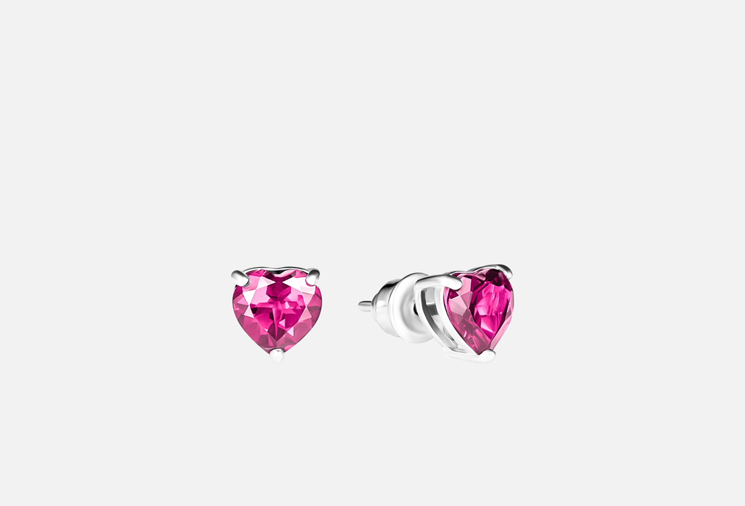 Изображение товара Серьги серебряные The Reason Elite Pink topaz Heart