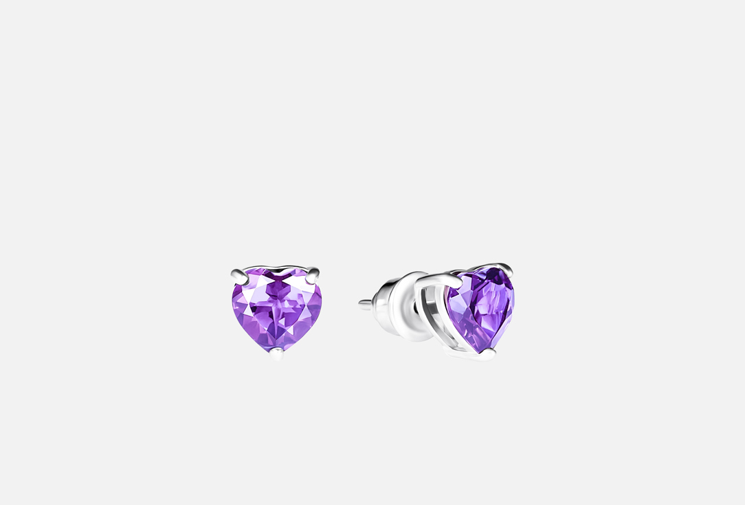 Изображение товара Серьги серебряные The Reason Heart with amethyst