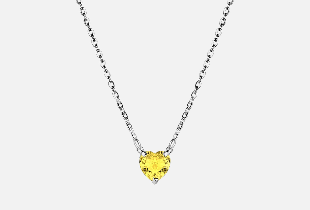 Колье серебряное THE REASON Citrine Heart 1 шт