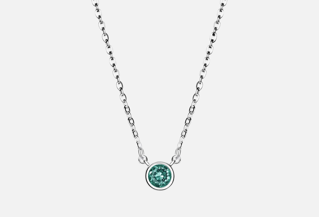 Изображение товара Колье серебряное The Reason Point с зелёным аметистом для женщин