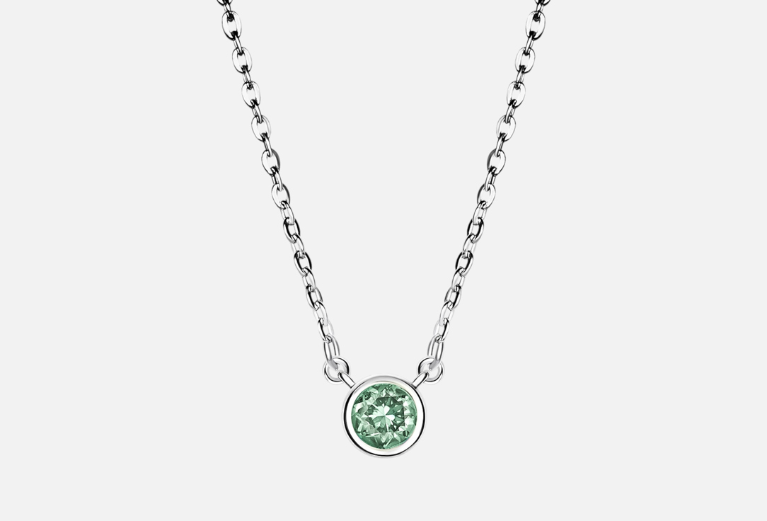 Изображение товара Колье серебряное The Reason Point with green amethyst