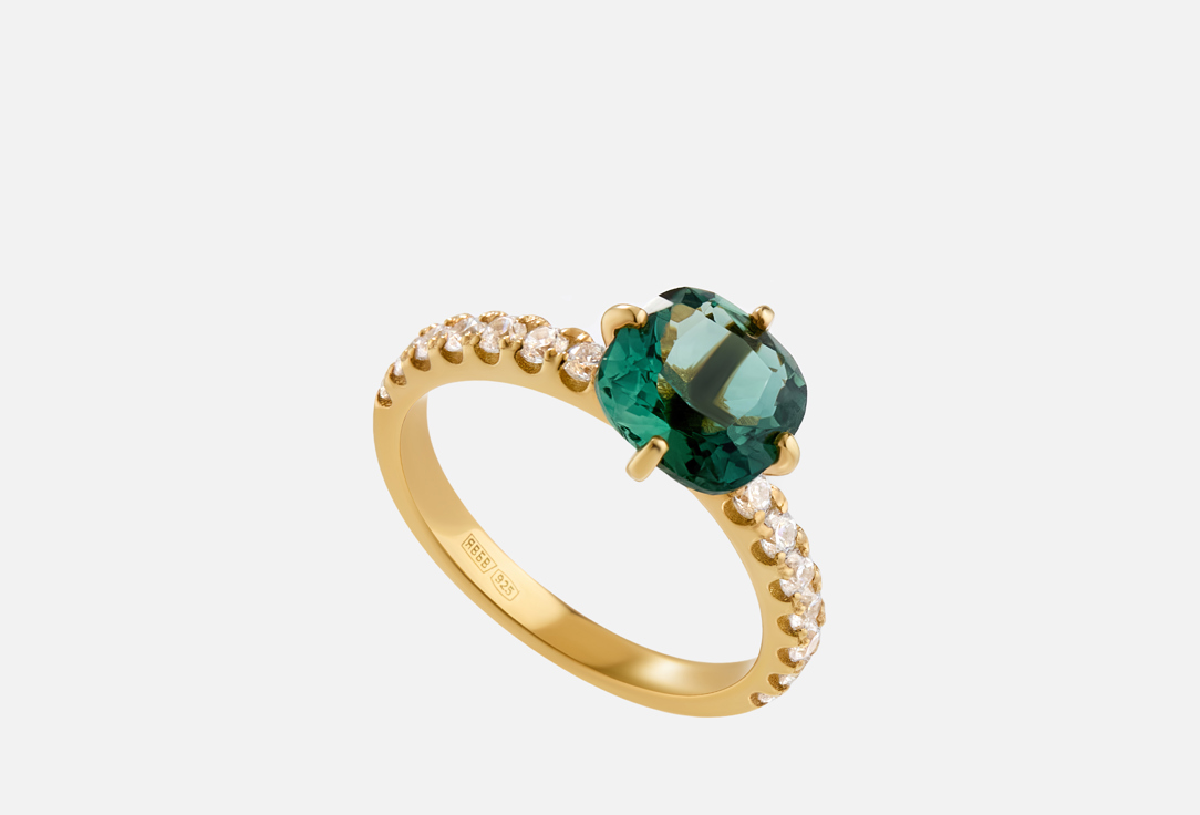 Изображение товара Серебряное кольцо Dita One Louie с празиолитом и топазами, 925 проба, лимонное покрытие