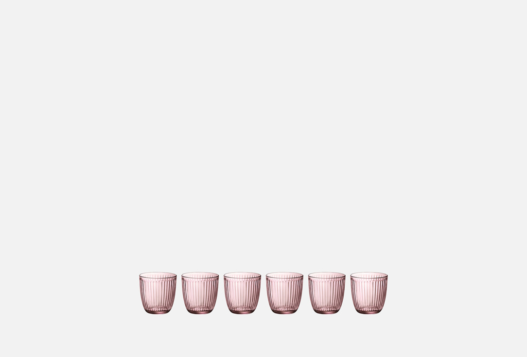 Набор стаканов BORMIOLI ROCCO LINE LILAC ROSE, розовые 6 шт